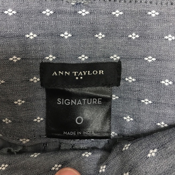 Ann Taylor Signature printed cotton pants 0 NWOT - Picture 7 of 8